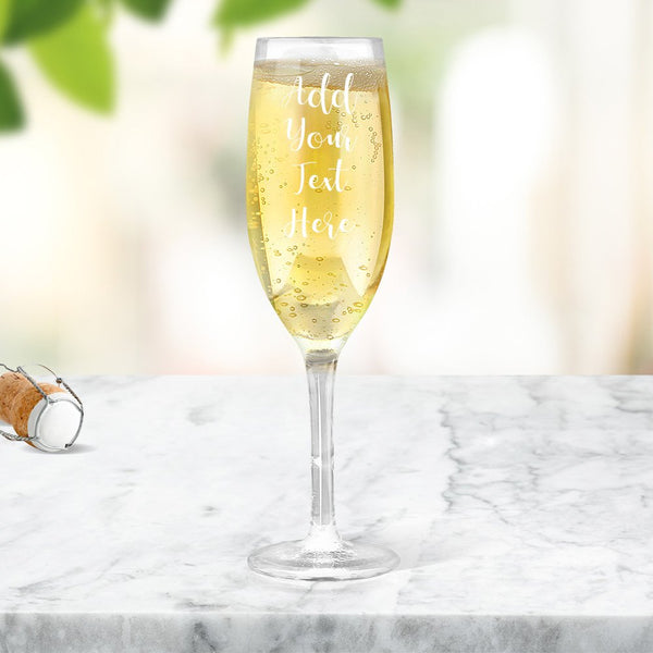 Laser Engraved Champagne Glasses
