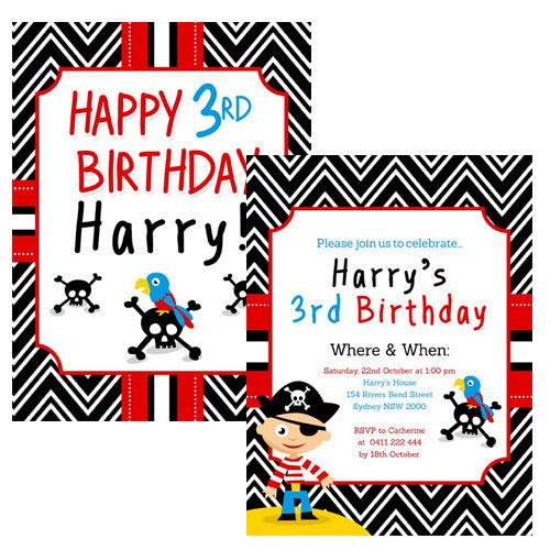Pirate Party Invitation Harvey Norman Photos
