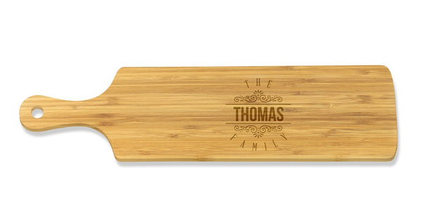 Personalised Long Rectangle Bamboo Serving Boards