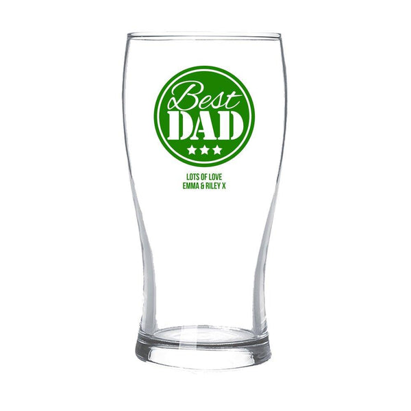 Personalised Father&#39;s Day Colour Printed Glassware