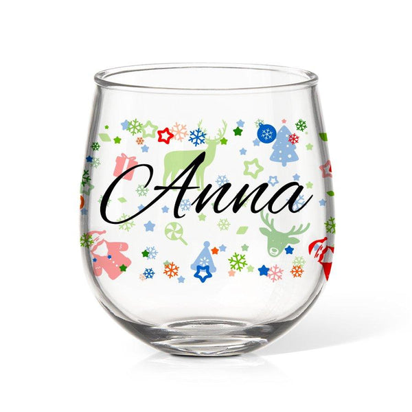 Personalised Christmas Colour Printed Glassware