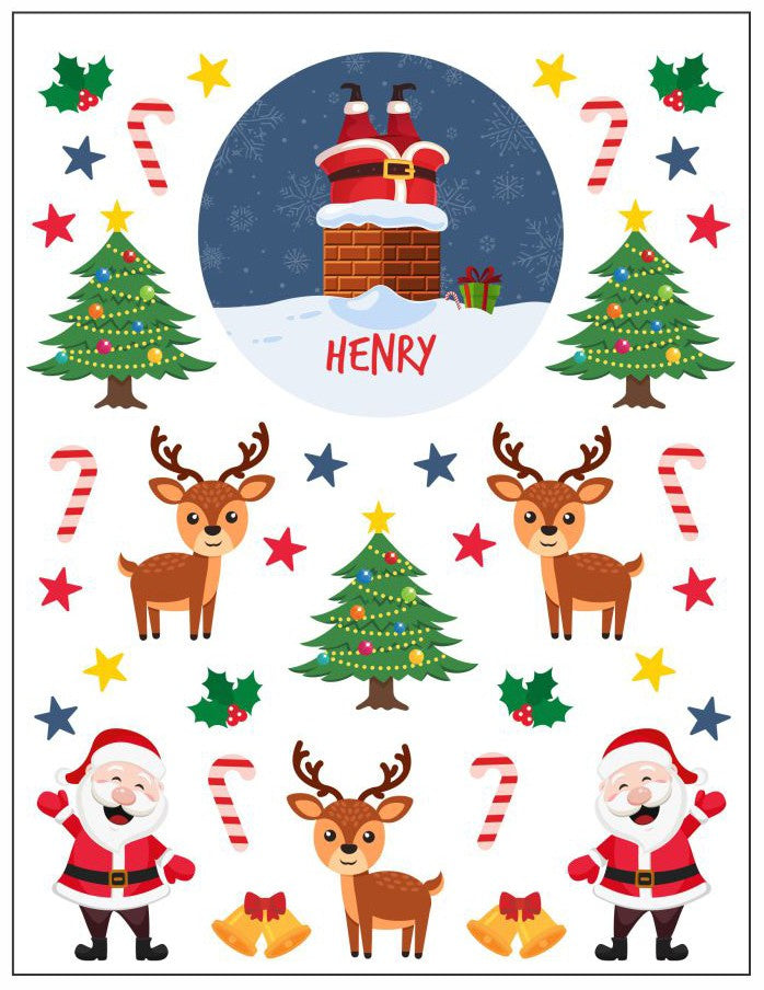 Santa Chimney Sticker Pack