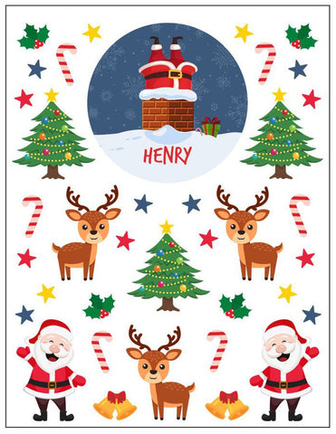 Santa Chimney Sticker Pack