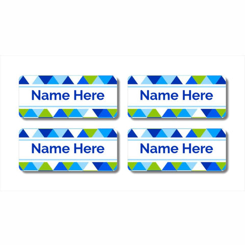 Geometric Rectangle Name Labels 32pk