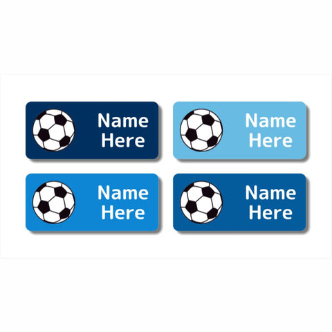 Soccer Ball Rectangle Name Labels 32pk