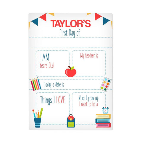 Large School First Day Sign