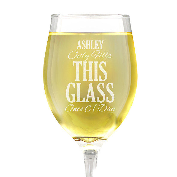 Once A Day Design Wine 410ml Glass