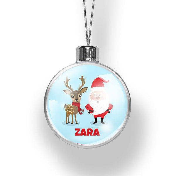 Santa & Reindeer Christmas Bauble Harvey Norman Photos