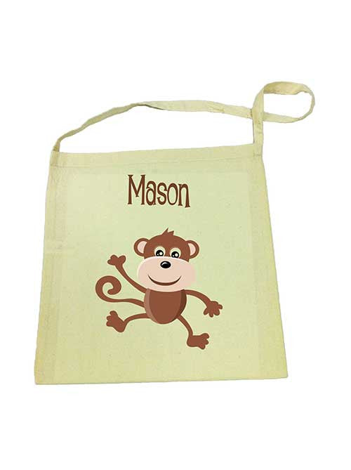 Calico Tote Bag - Brown Monkey