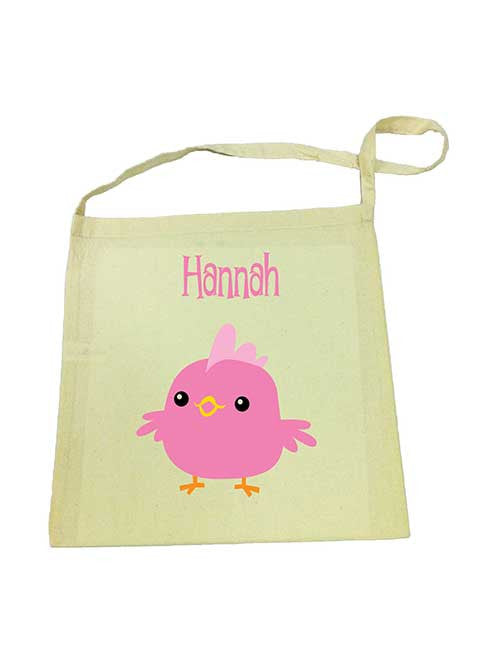 Calico Tote Bag - Pink Chicken