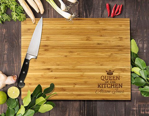 Queen Of The Kitchen Bamboo Cutting Board 12x16"