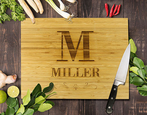 Surname Bamboo Cutting Boards 8x11"