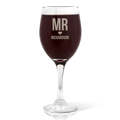 Mr Love Design Wine 410ml Glass