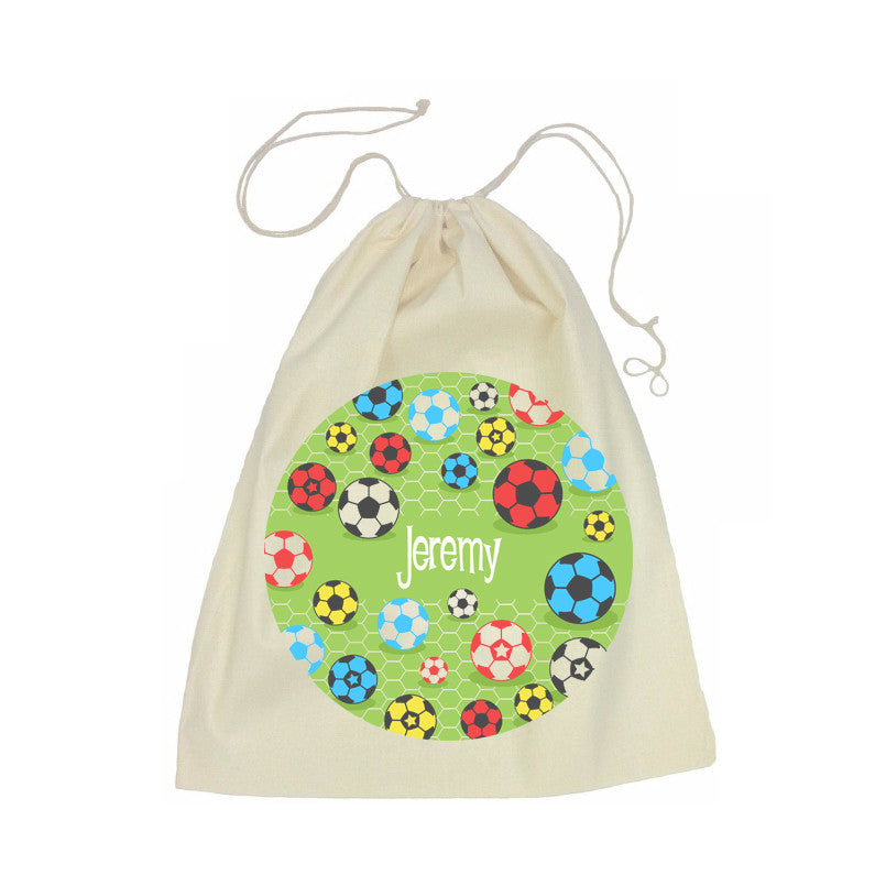 Calico Drawstring Bag - Soccer