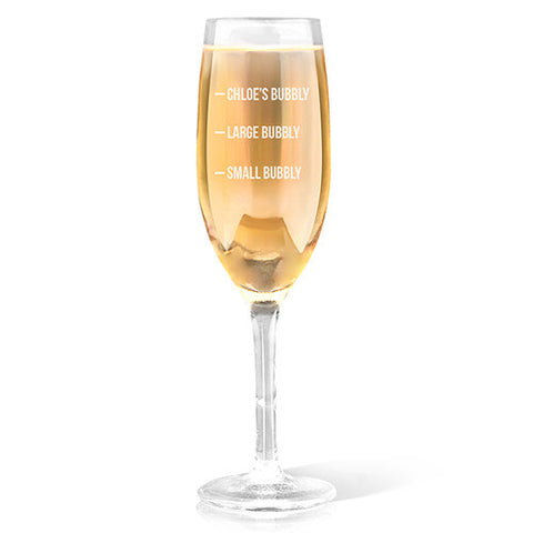 Bubbly Design Champagne Glass