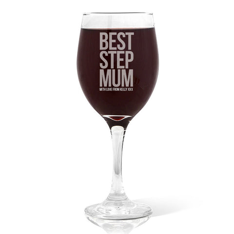 Best Step Mum Wine Glass (410ml)