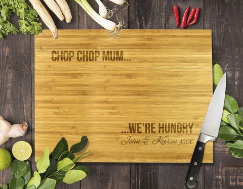Chop Chop Mum Bamboo Cutting Board 12x16"