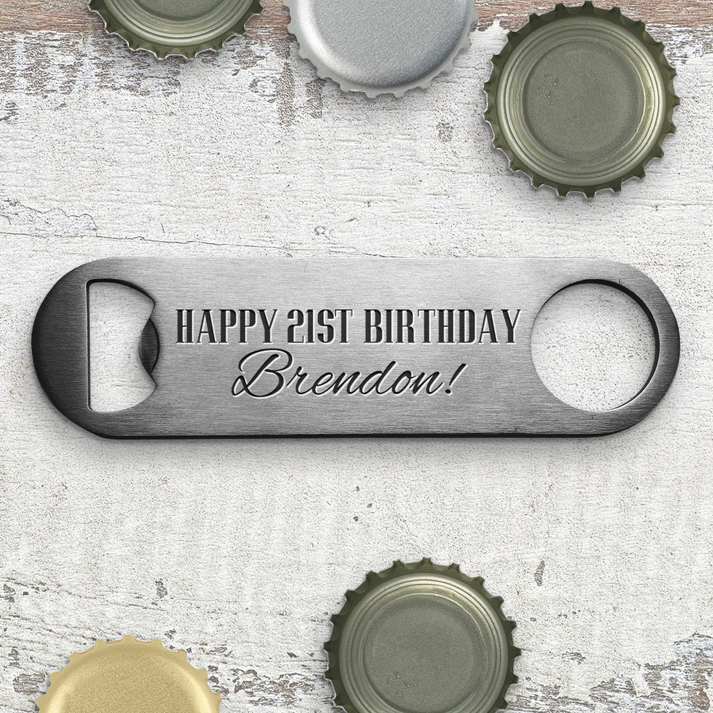 Happy Birthday Engraved Bottle Opener