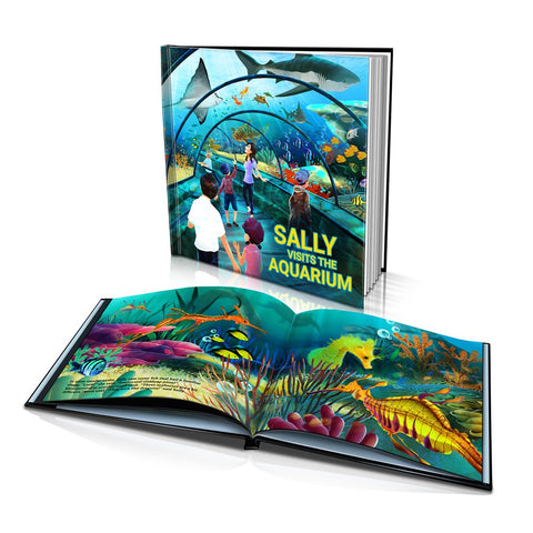 Large Hard Cover Story Book - Visits the Aquarium