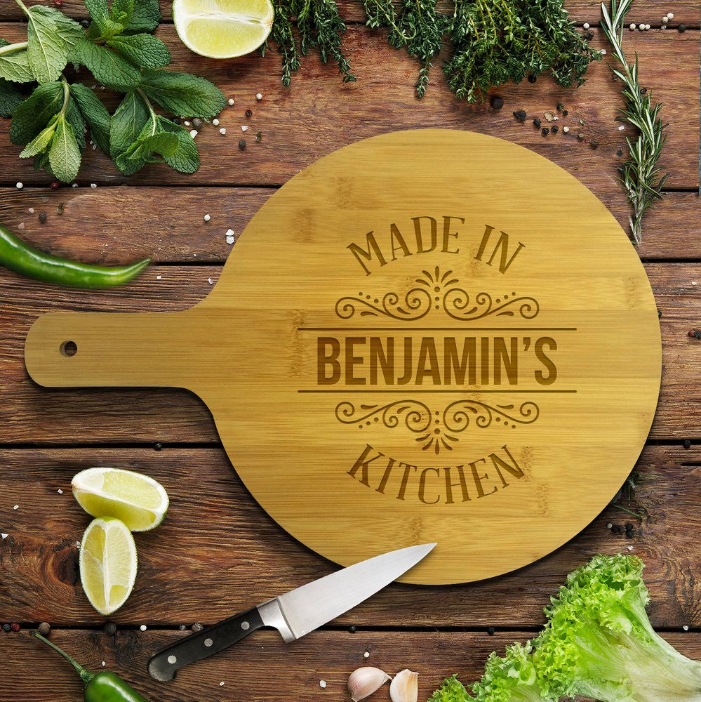 Made In Round Bamboo Serving Board