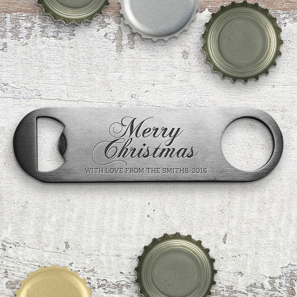 Merry Christmas Engraved Bottle Opener