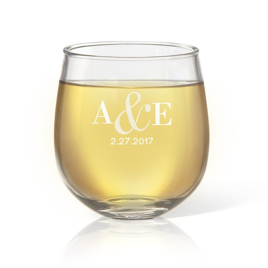 Special Date Stemless Wine Glass