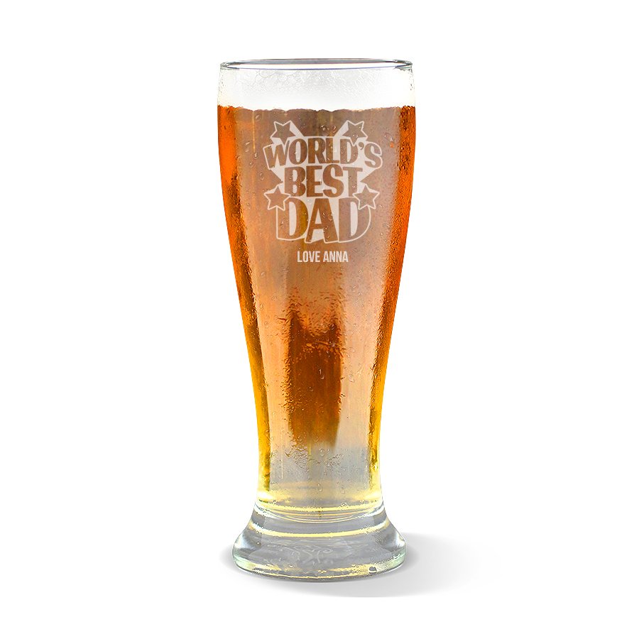 World's Best Dad Premium 425ml Beer Glass