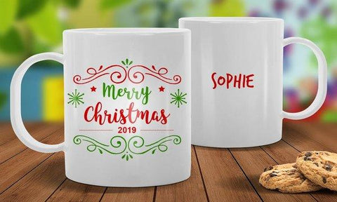 Merry Christmas White Plastic Christmas Mug