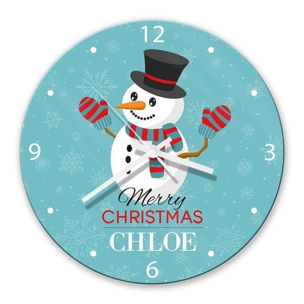 Personalised Christmas Glass Clocks