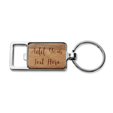 Add Your Own Message Rectangle Metal Keyring