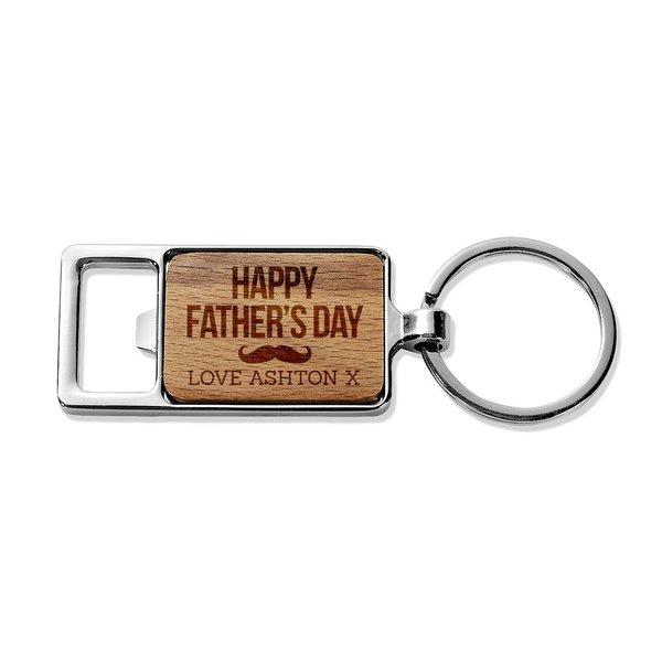 Happy Father's Day Rectangle Metal Keyring