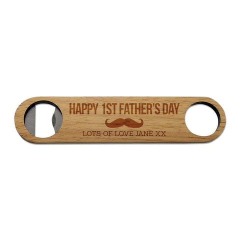 1st Father's Day Wooden Bottle Opener