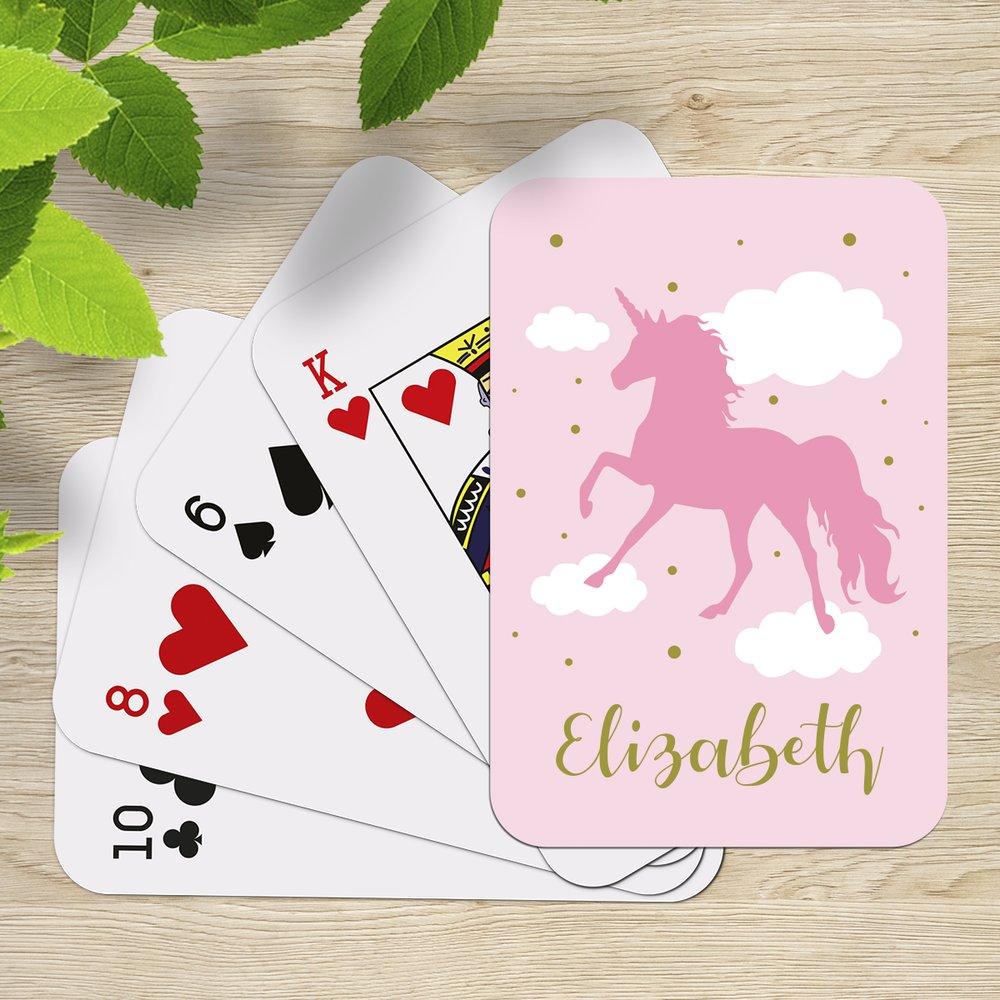 Pink Unicorn Playing Cards