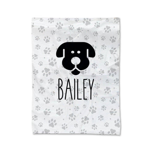 Paw Prints - Dog Pet Blanket - Medium