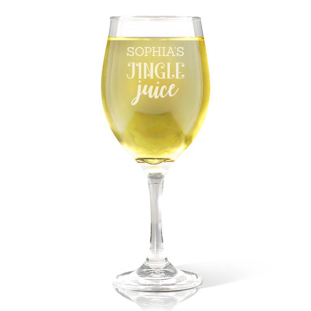 Jingle Juice Wine Glass