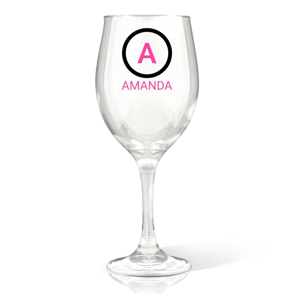 Initial Wine Glass