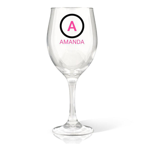 Initial Wine Glass