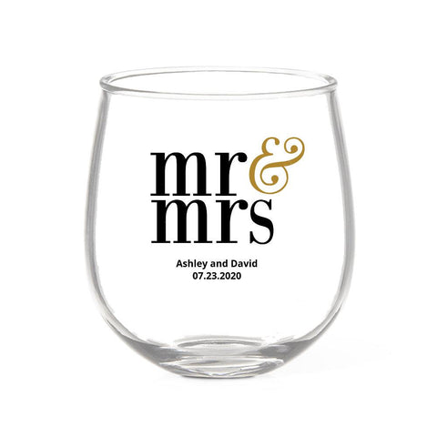 Married Stemless Wine Glass