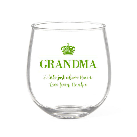 Grandma Stemless Wine Glass