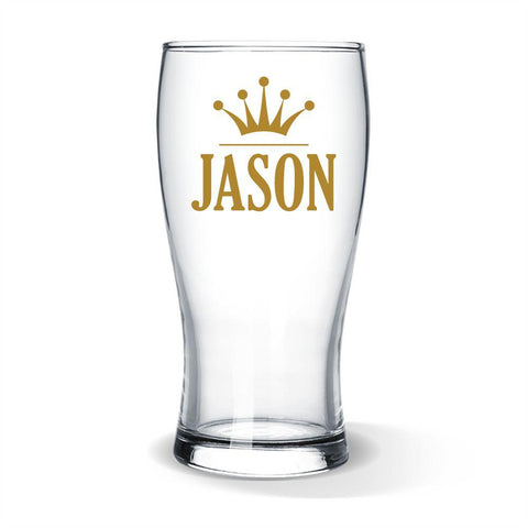 Crown Colour Printed Standard Beer Glass
