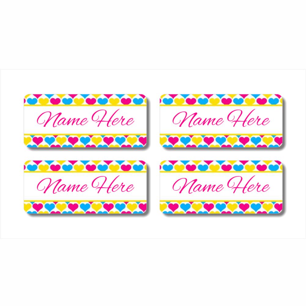 Heart Rectangle Name Labels 32pk – Harvey Norman Photos