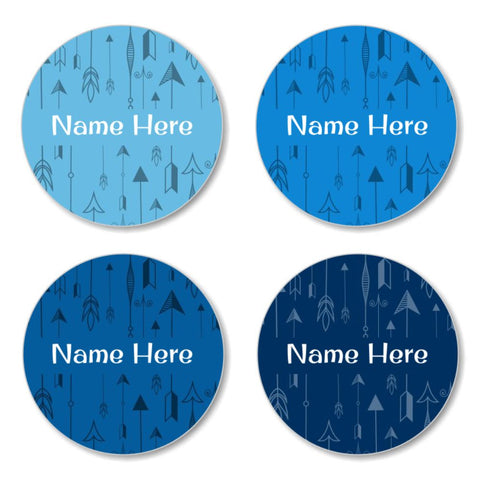 Arrows Round Name Labels 30pk