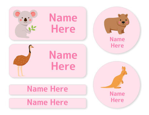 Aussie Animals Mixed Name Label Pack