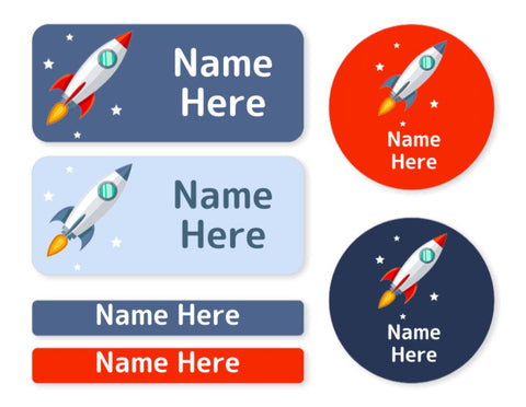 Rocket Mixed Name Label Pack