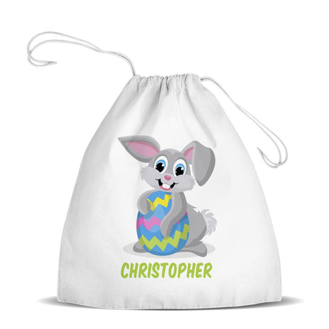 Grey Bunny Premium Drawstring Bag