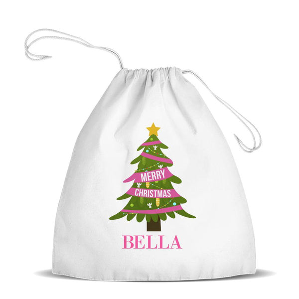 Personalised Christmas Tote Drawstring Bags