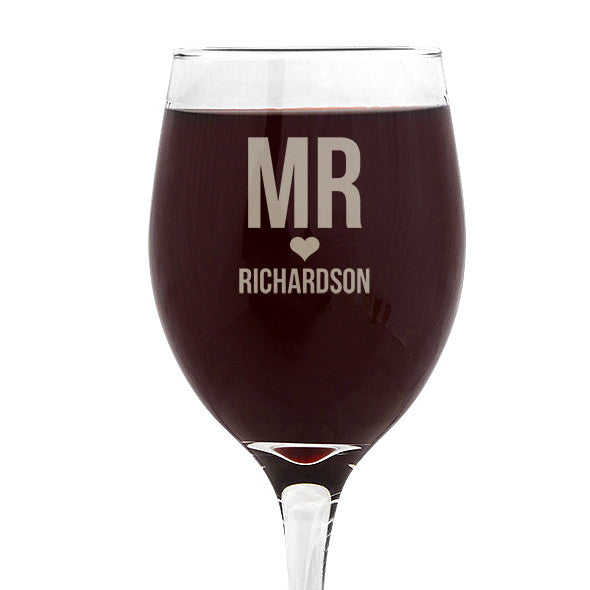 Mr Love Design Wine 410ml Glass