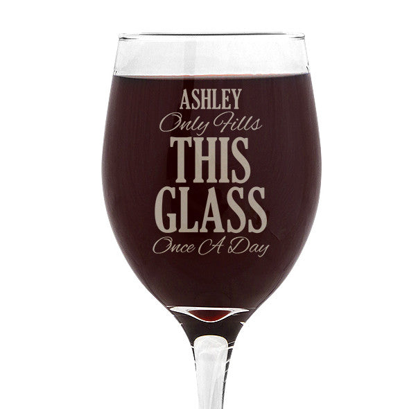 Once A Day Design Wine 410ml Glass