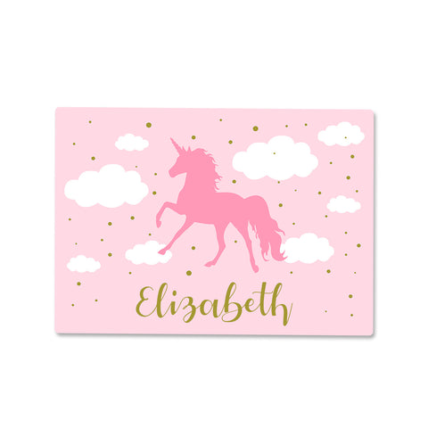 Large Pink Unicorn Wipe Clean Placemat