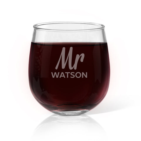 Mr Design Stemless Wine Glass